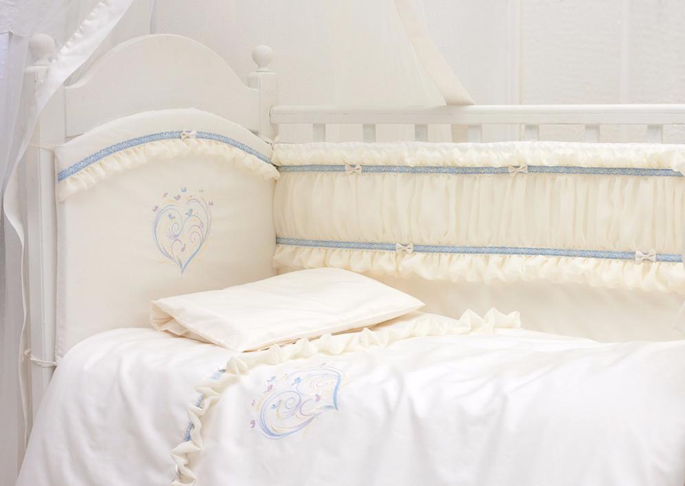 Комплект белья для кроватки Makkaroni Kids Нежность (6 предметов)