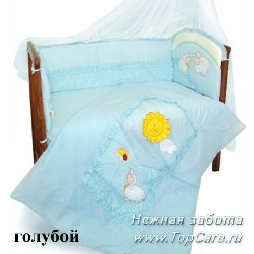Комплект для кроватки Золотой Гусь Веселые Овечки (7 предметов)